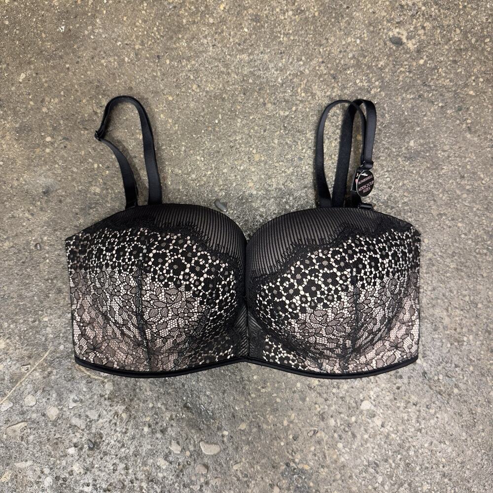 Victoria’s Secret Bombshell Black Lace Add 2 Cups Bra Multi-Way Straps NWT